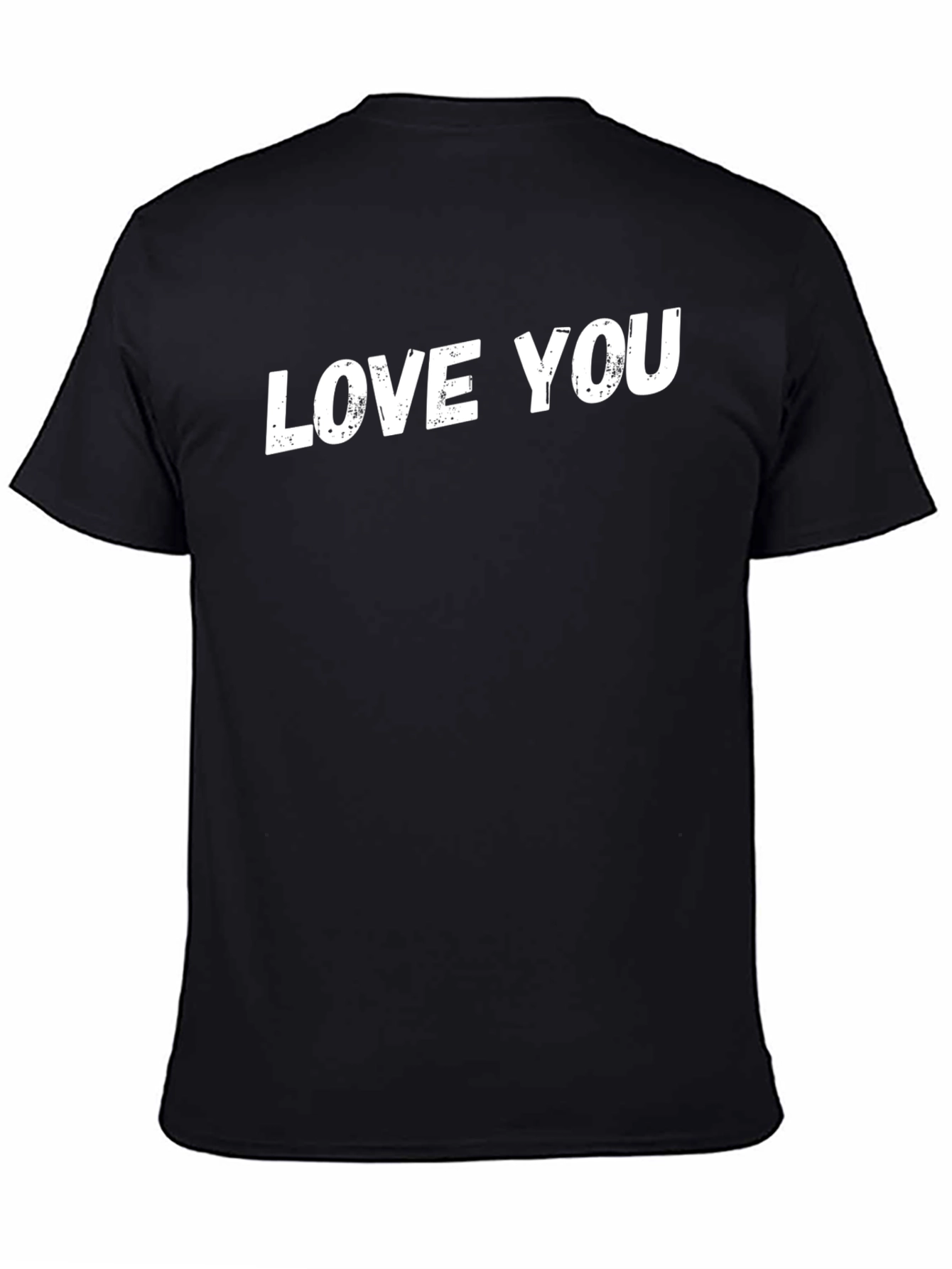 Love You Black T-Shirt - Trendy Casual Wear