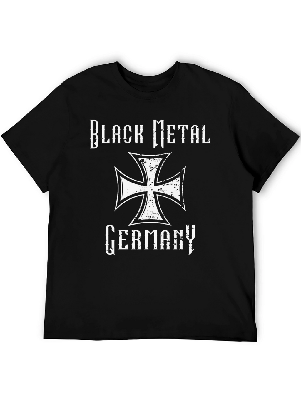 Black Metal Germany T-Shirt - Gothic Cross Design