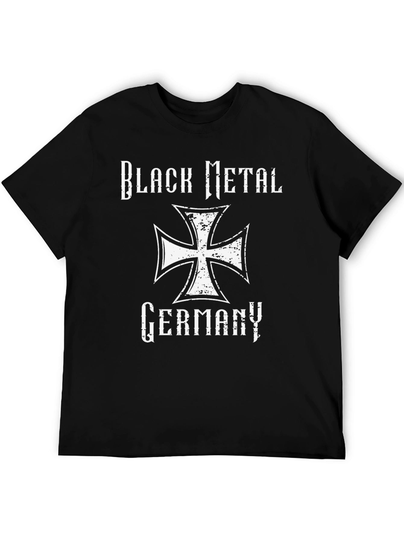 Black Metal Germany T-Shirt - Gothic Cross Design
