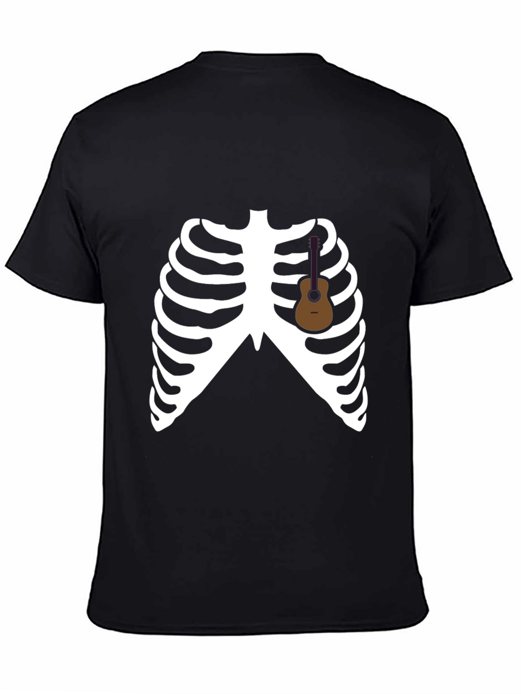 Skeleton Guitar Rib Cage Graphic Tee
