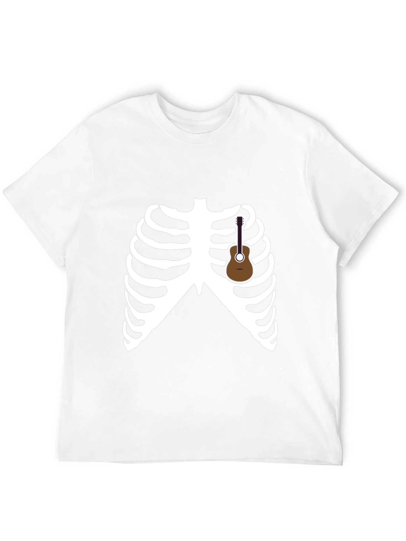 Skeleton Guitar Rib Cage Graphic Tee