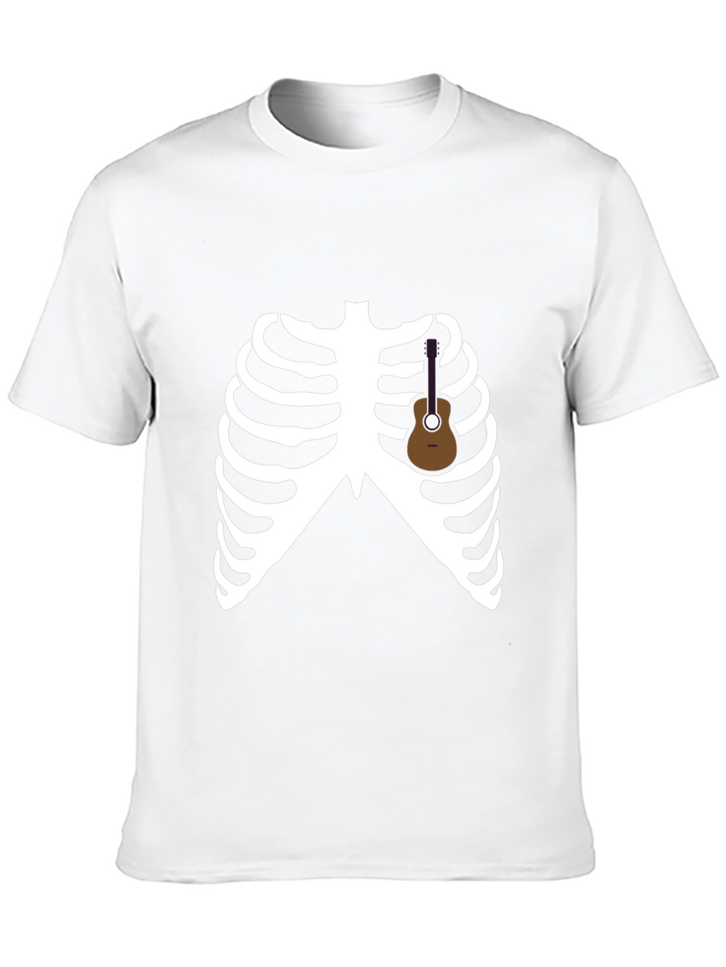 Skeleton Guitar Rib Cage Graphic Tee