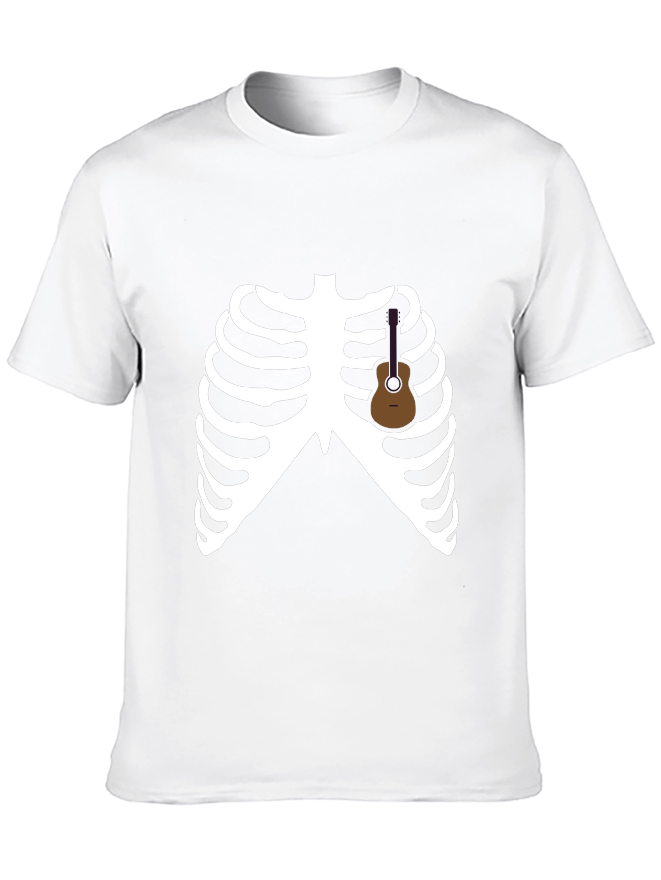 Skeleton Guitar Rib Cage Graphic Tee