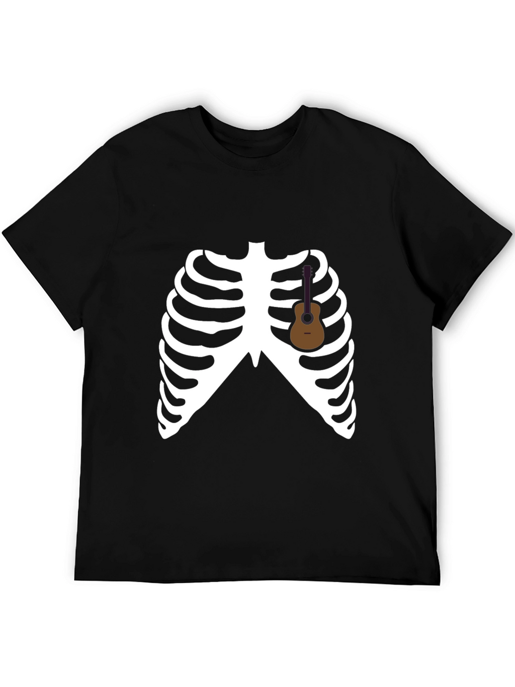 Skeleton Guitar Rib Cage Graphic Tee
