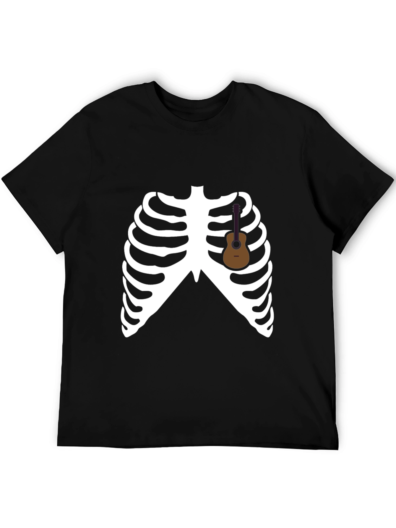 Skeleton Guitar Rib Cage Graphic Tee