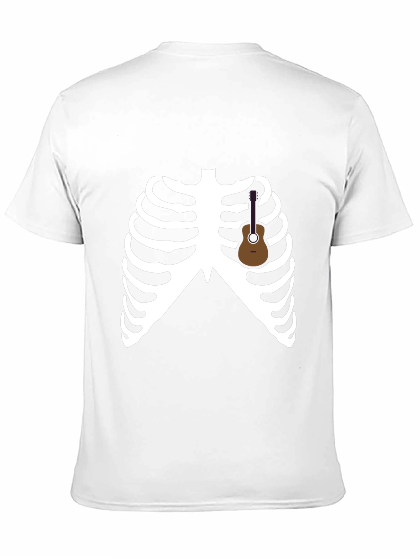 Skeleton Guitar Rib Cage Graphic Tee