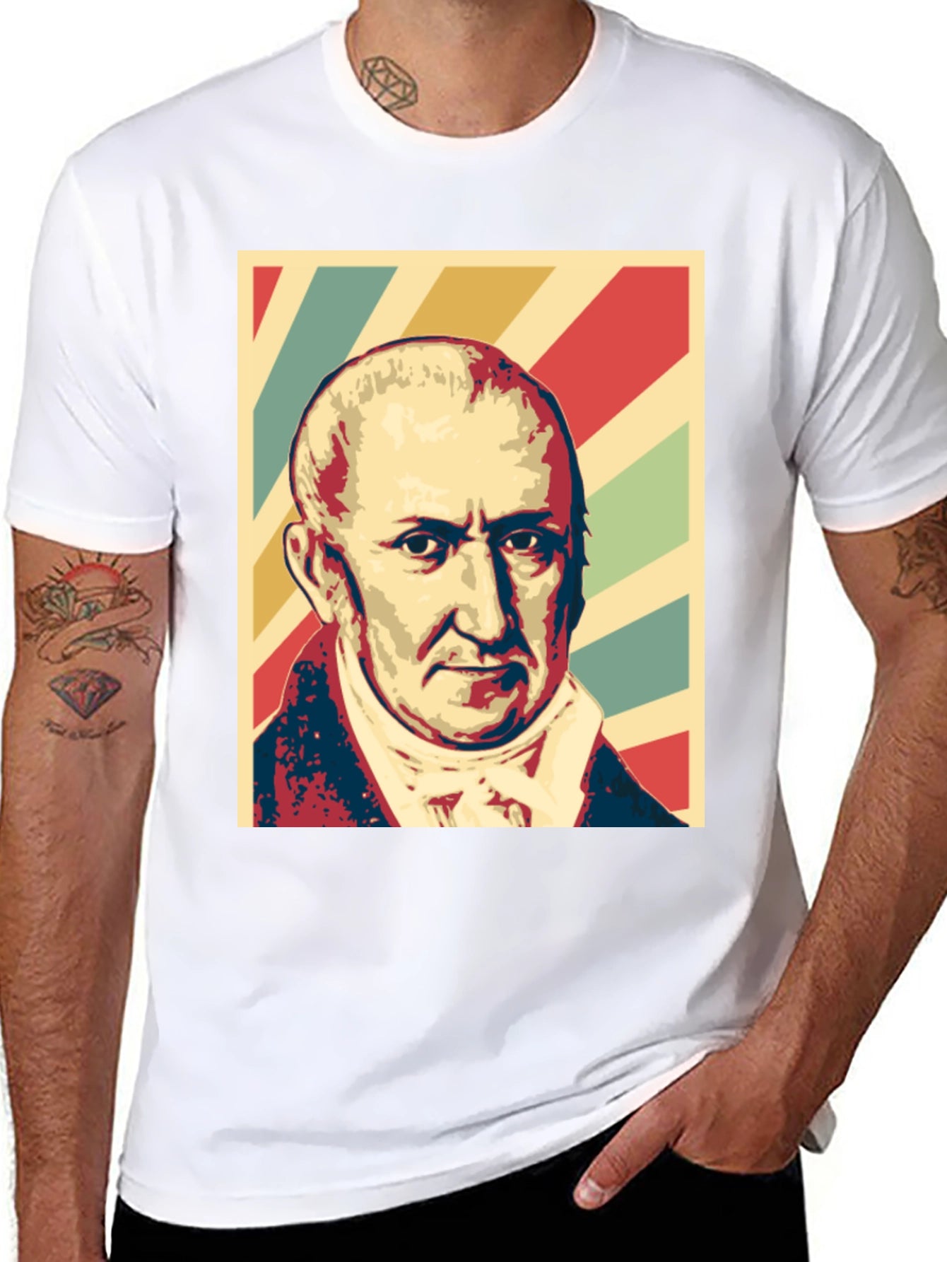 Historical Figure Portrait Graphic T-Shirt