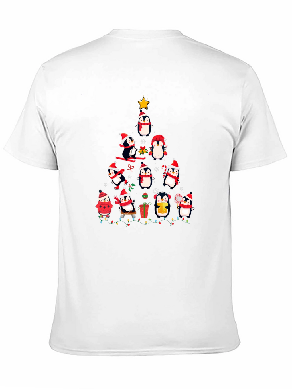 Penguin Christmas Tree Graphic Tee