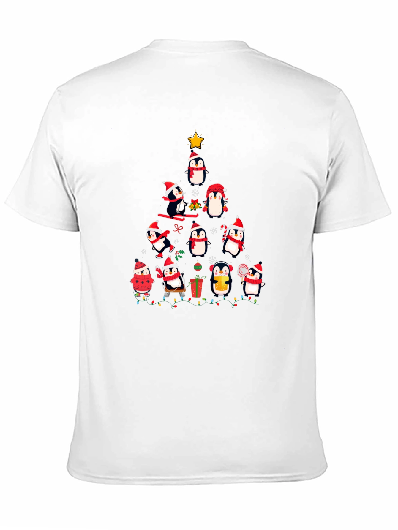 Penguin Christmas Tree Graphic Tee