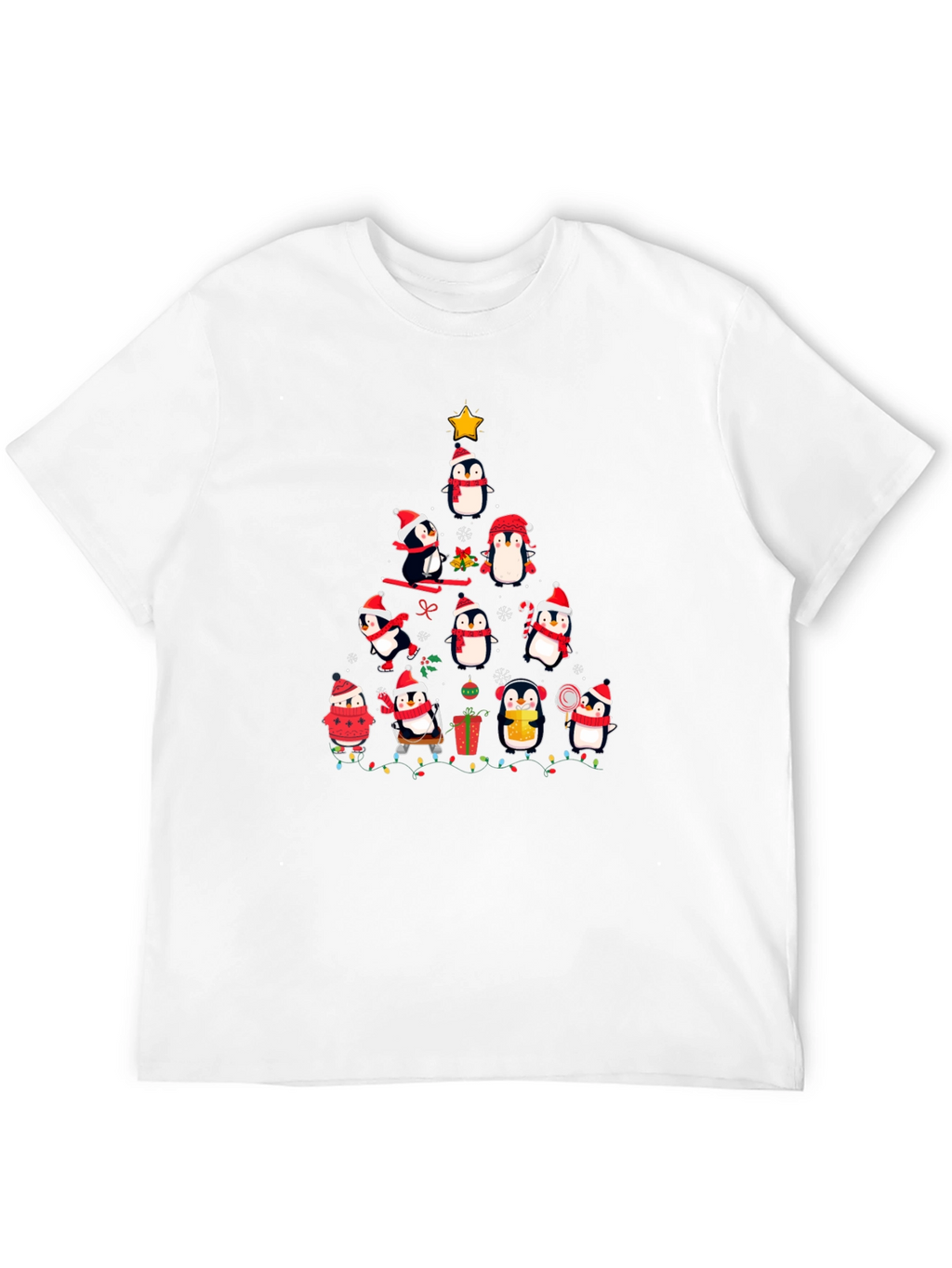 Penguin Christmas Tree Graphic Tee