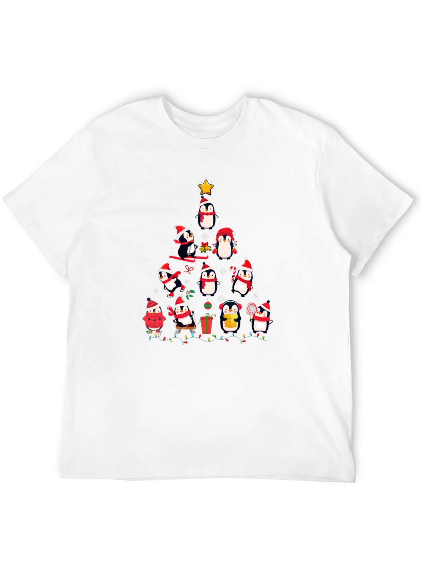 Penguin Christmas Tree Graphic Tee