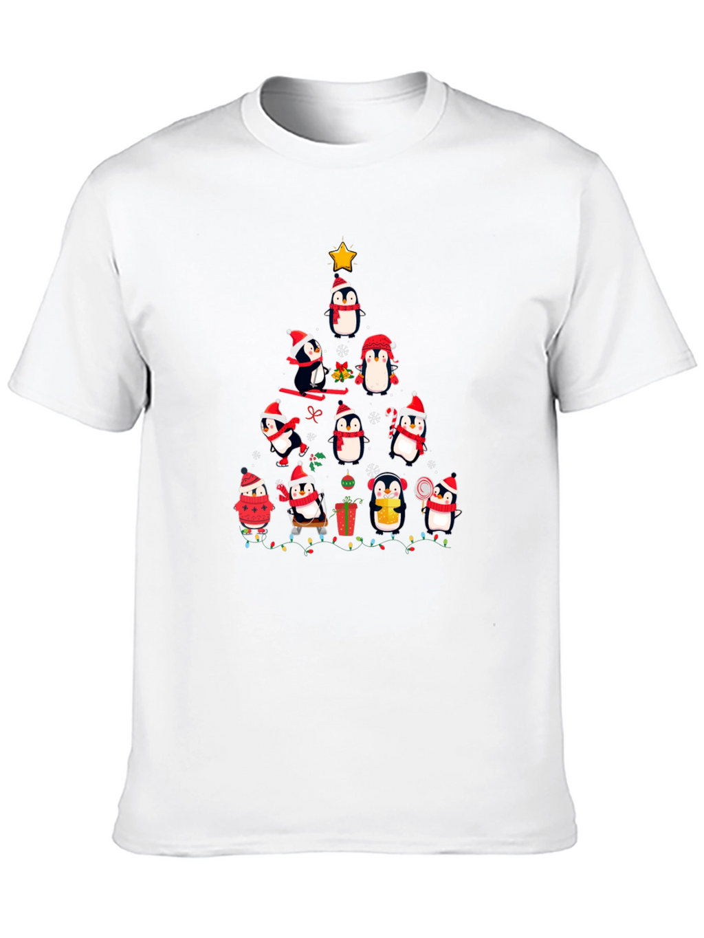 Penguin Christmas Tree Graphic Tee