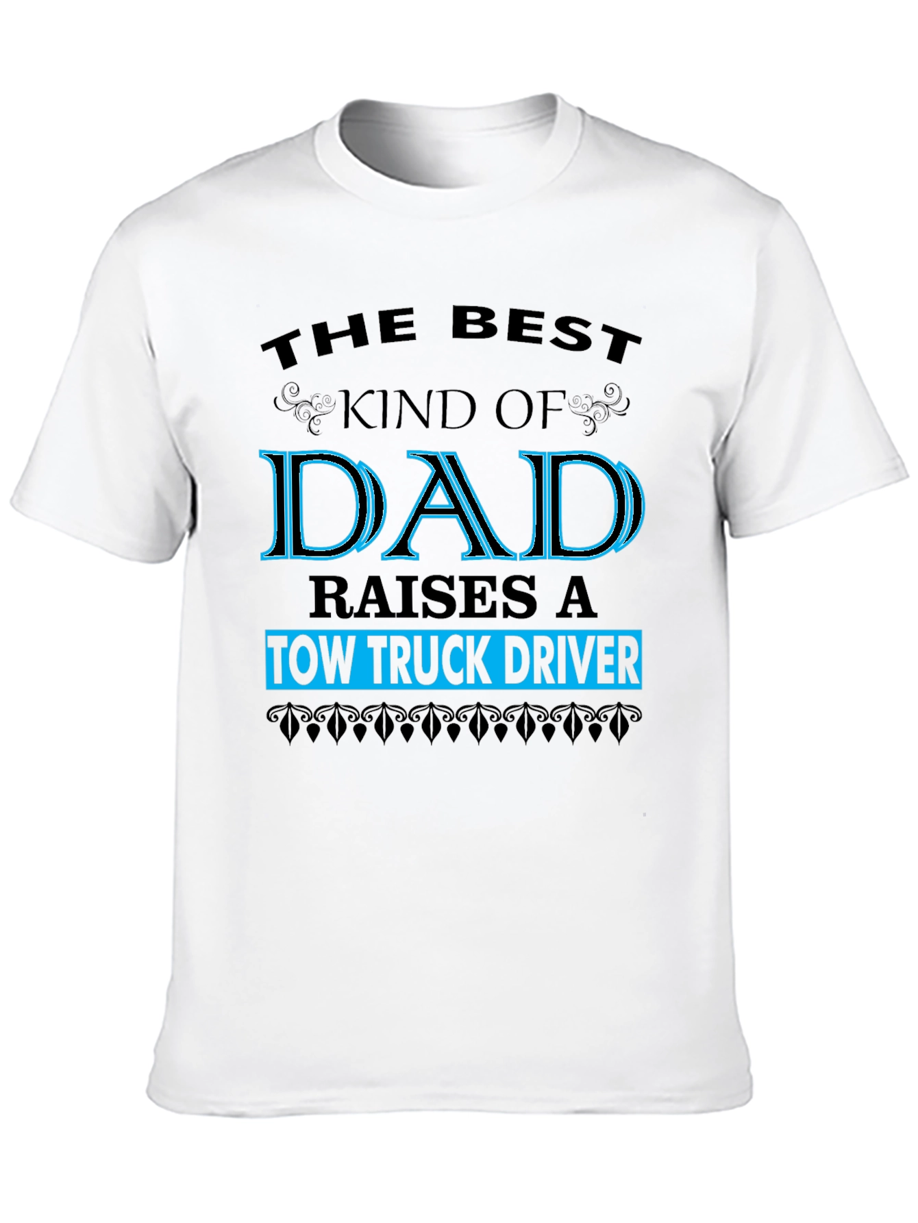 Tow Truck Driver Dad Graphic Tee - Black