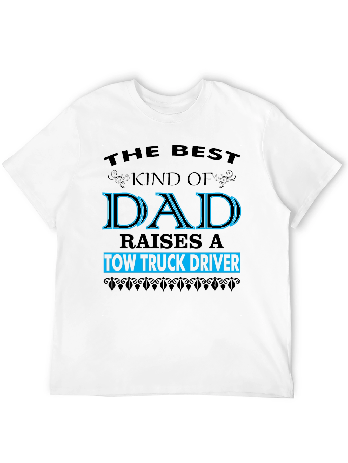 Tow Truck Driver Dad Graphic Tee - Black