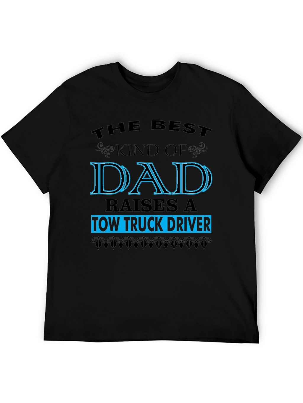 Tow Truck Driver Dad Graphic Tee - Black