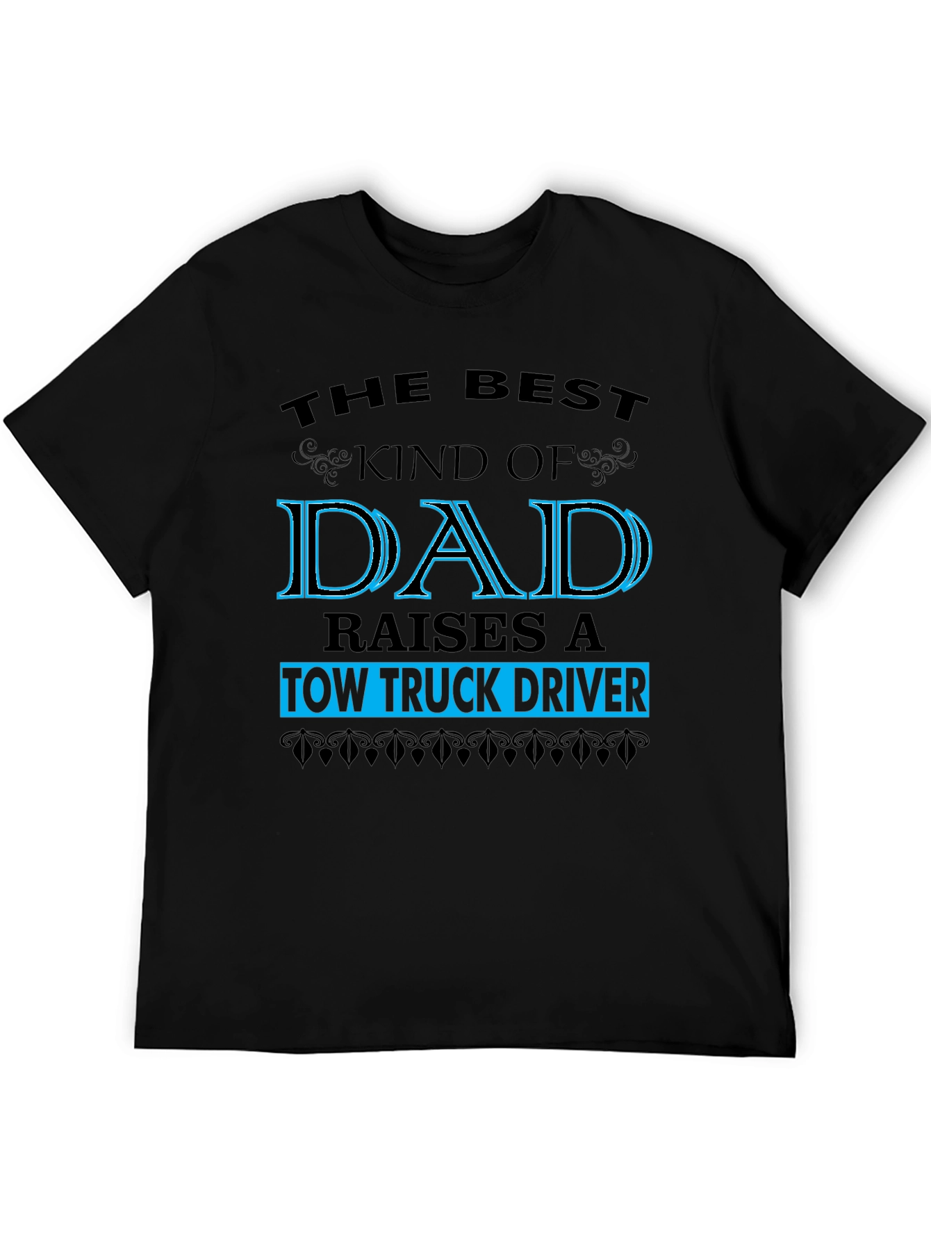 Tow Truck Driver Dad Graphic Tee - Black