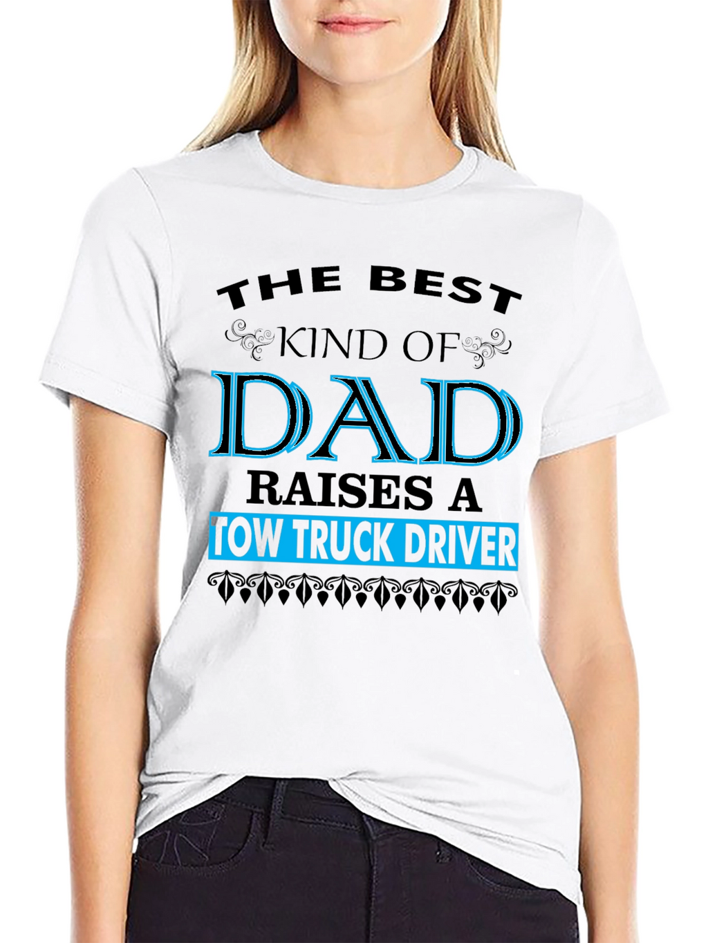 Tow Truck Driver Dad Graphic Tee - Black