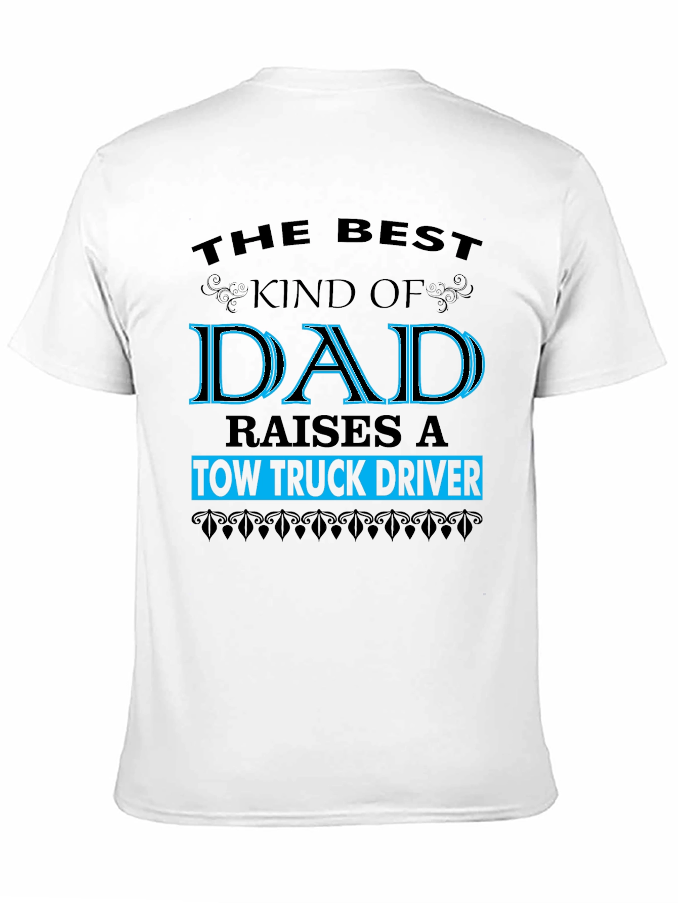 Tow Truck Driver Dad Graphic Tee - Black