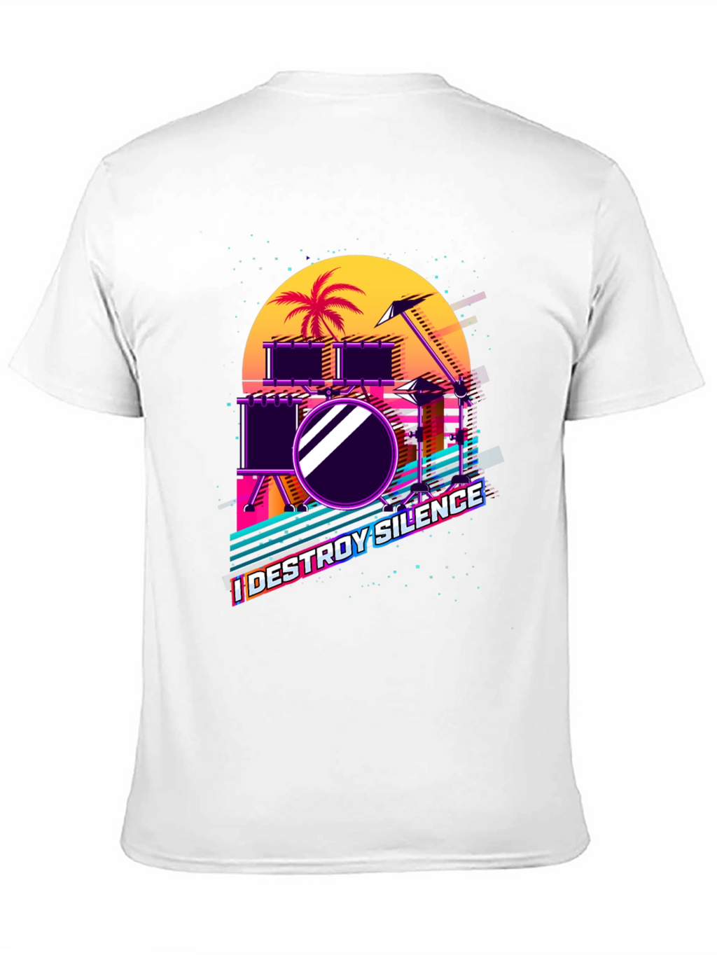 Retro Synthwave Drum Set T-Shirt