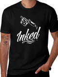 Inked Tattoo Design Black T-Shirt