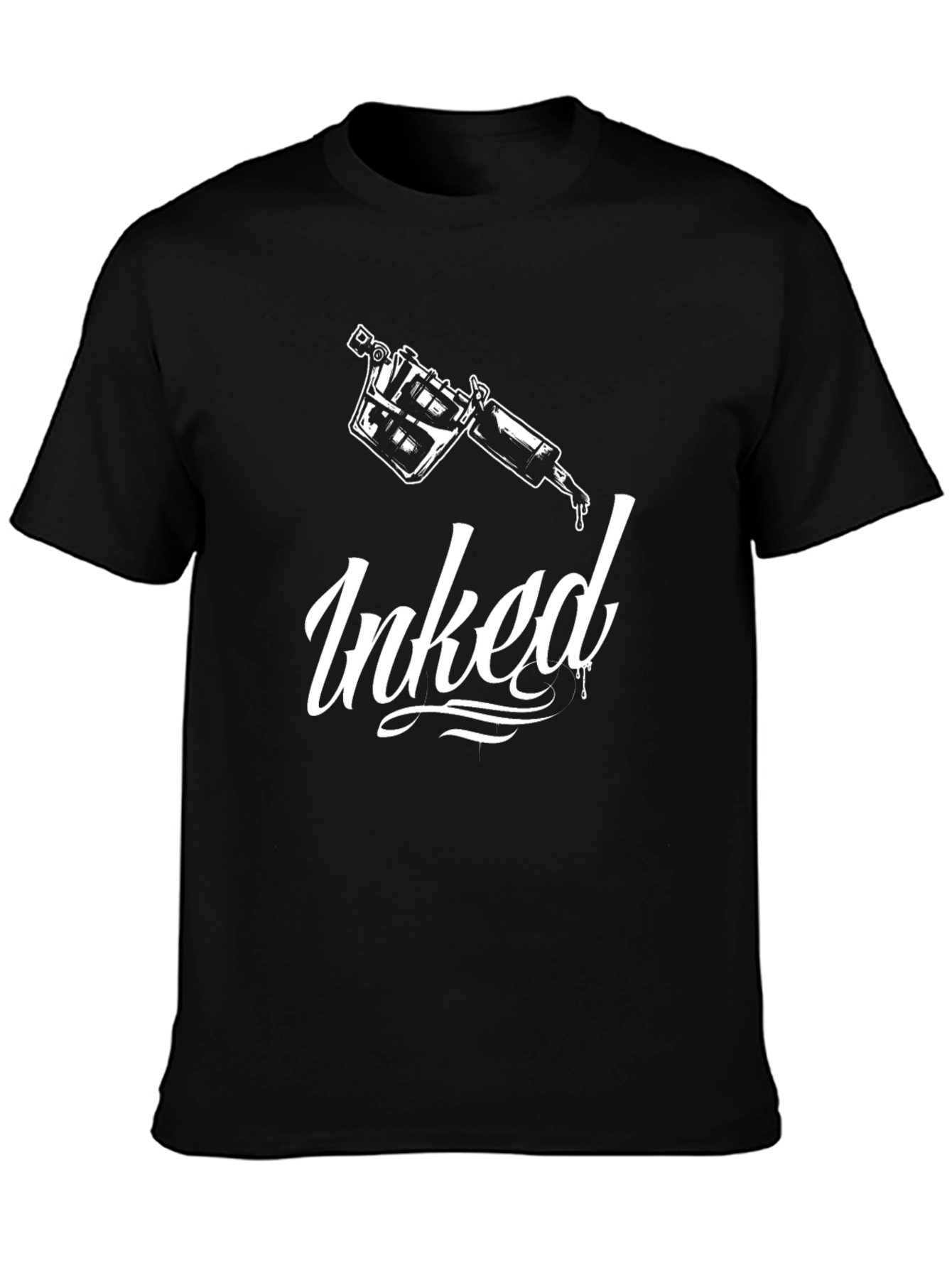 Inked Tattoo Design Black T-Shirt