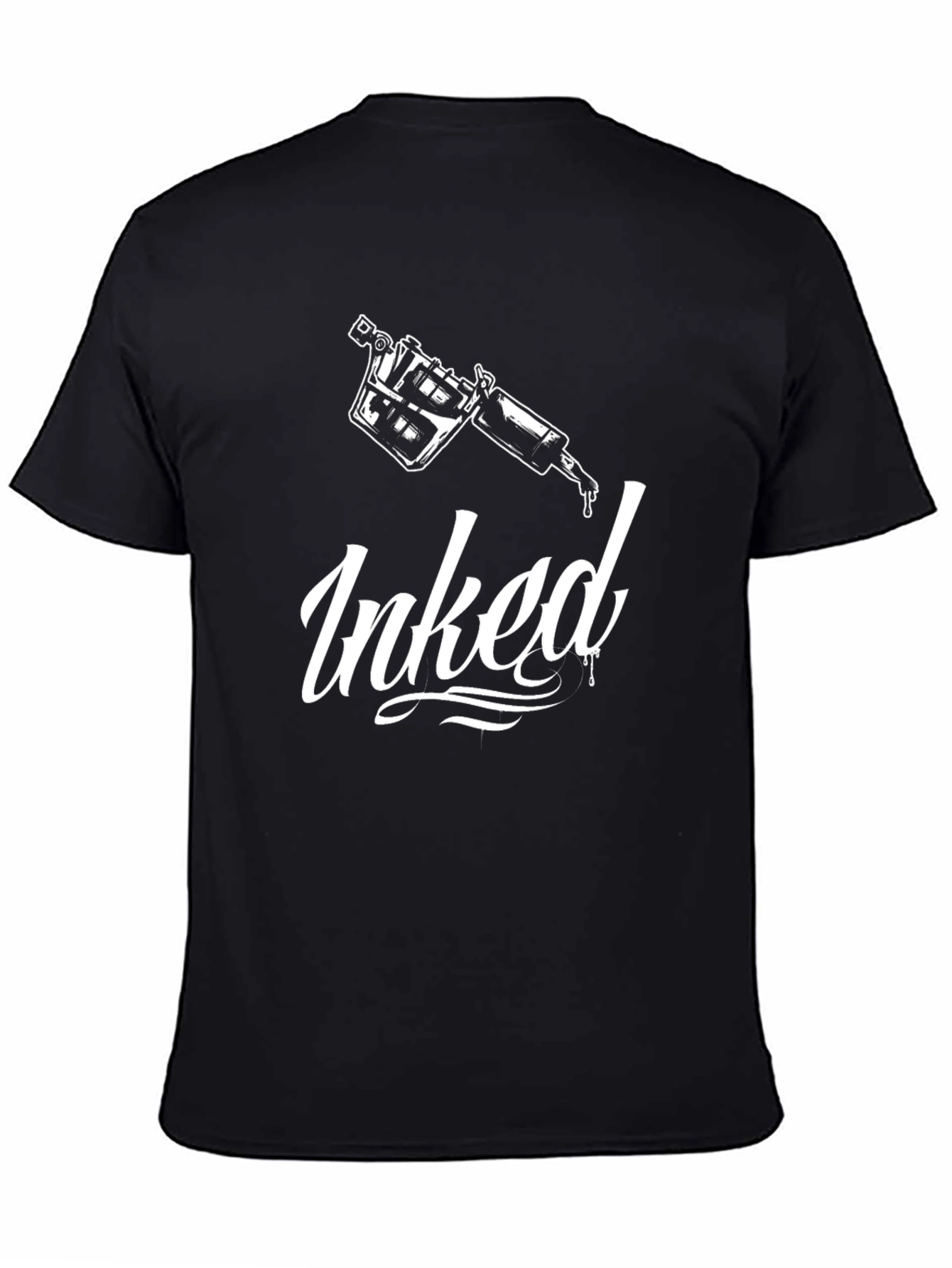 Inked Tattoo Design Black T-Shirt