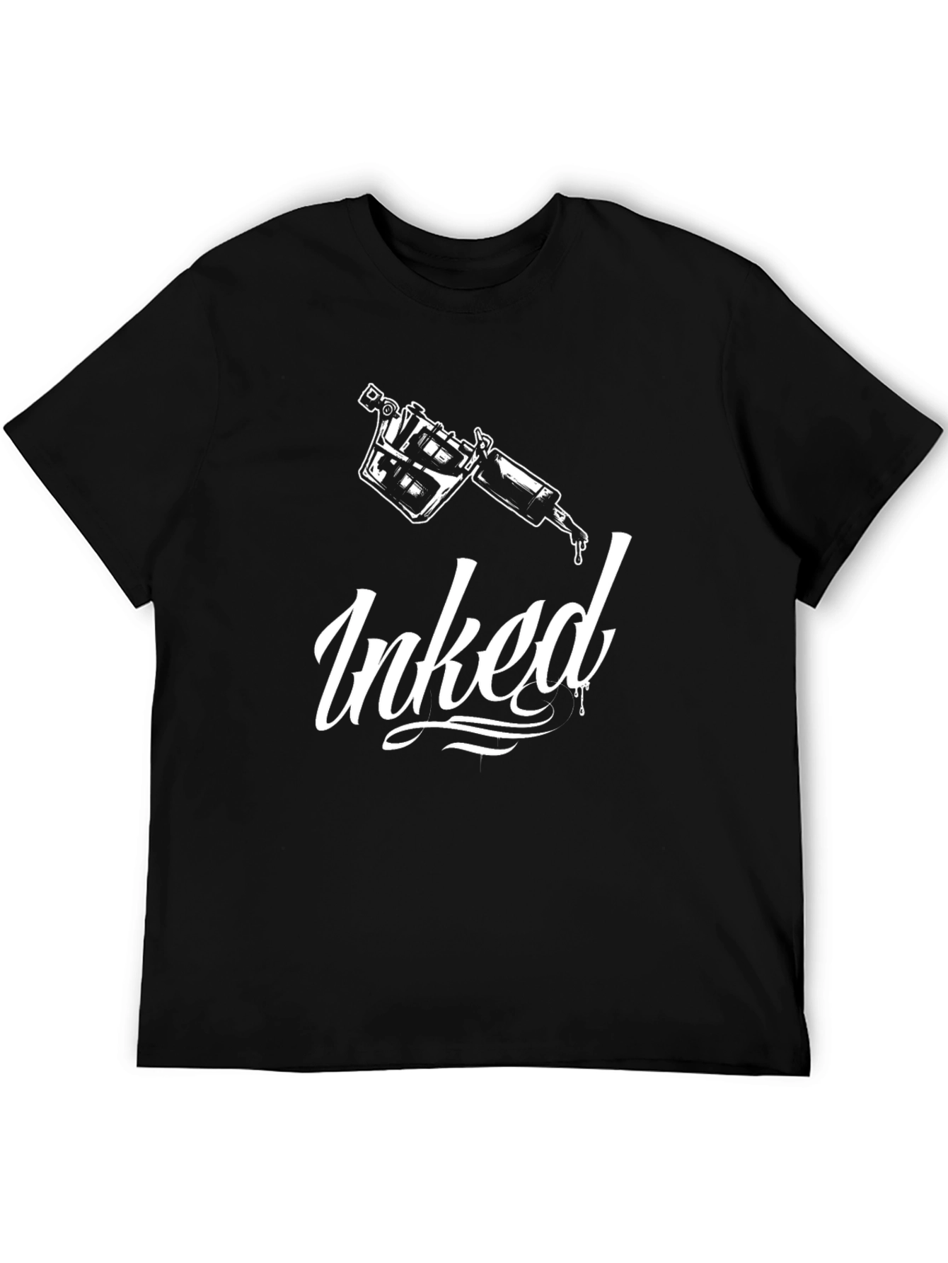 Inked Tattoo Design Black T-Shirt