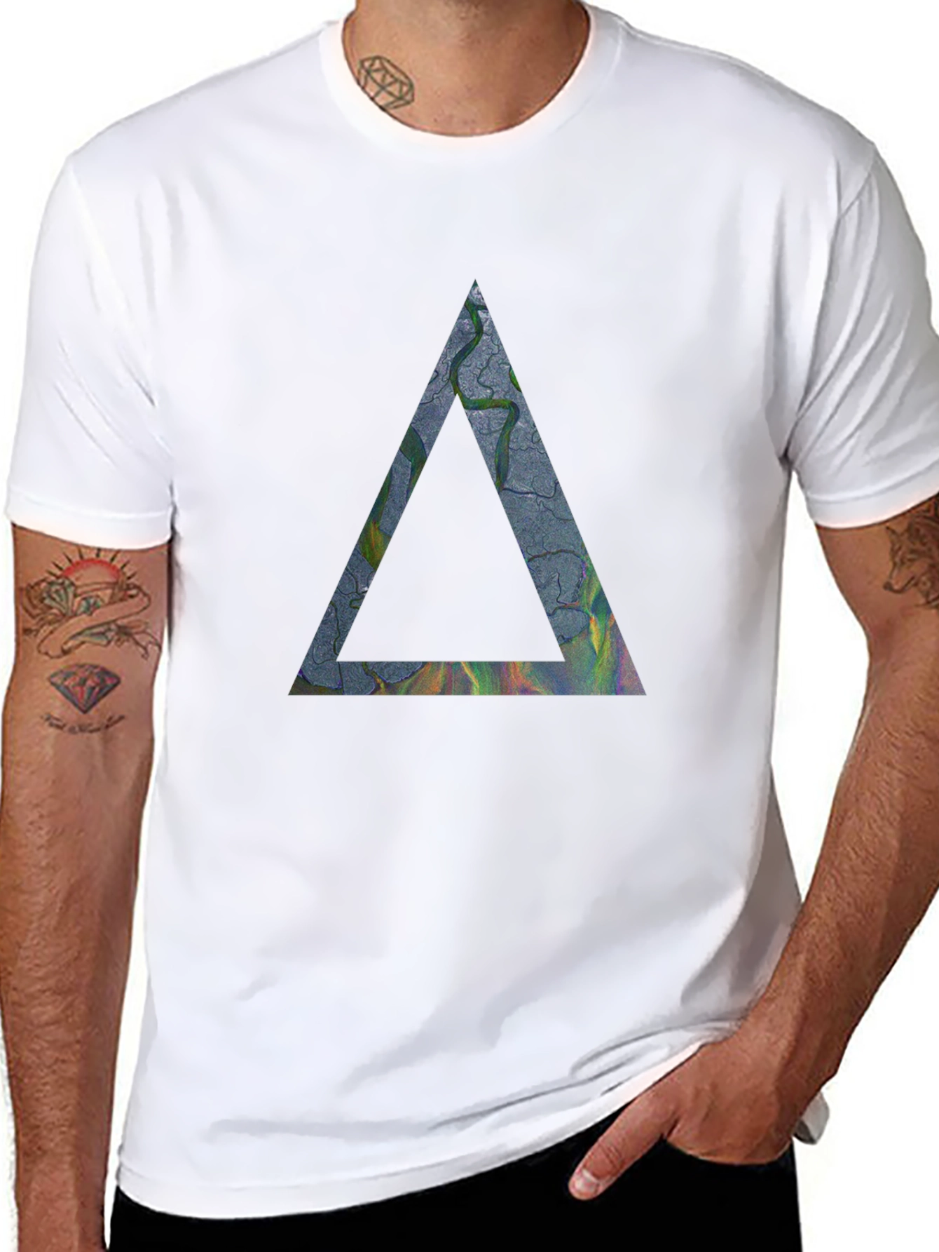 Abstract Triangle Graphic T-Shirt