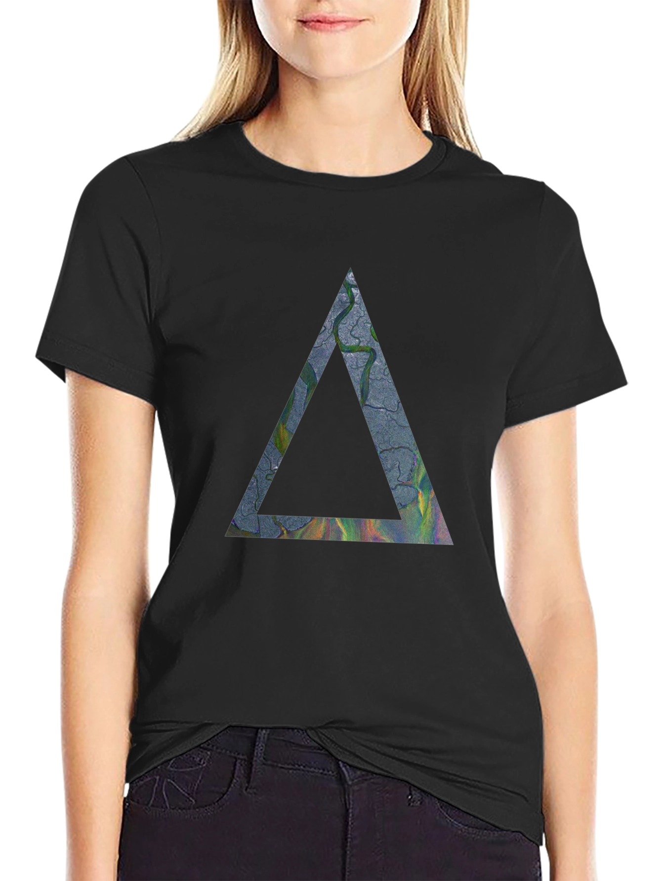 Abstract Triangle Graphic T-Shirt