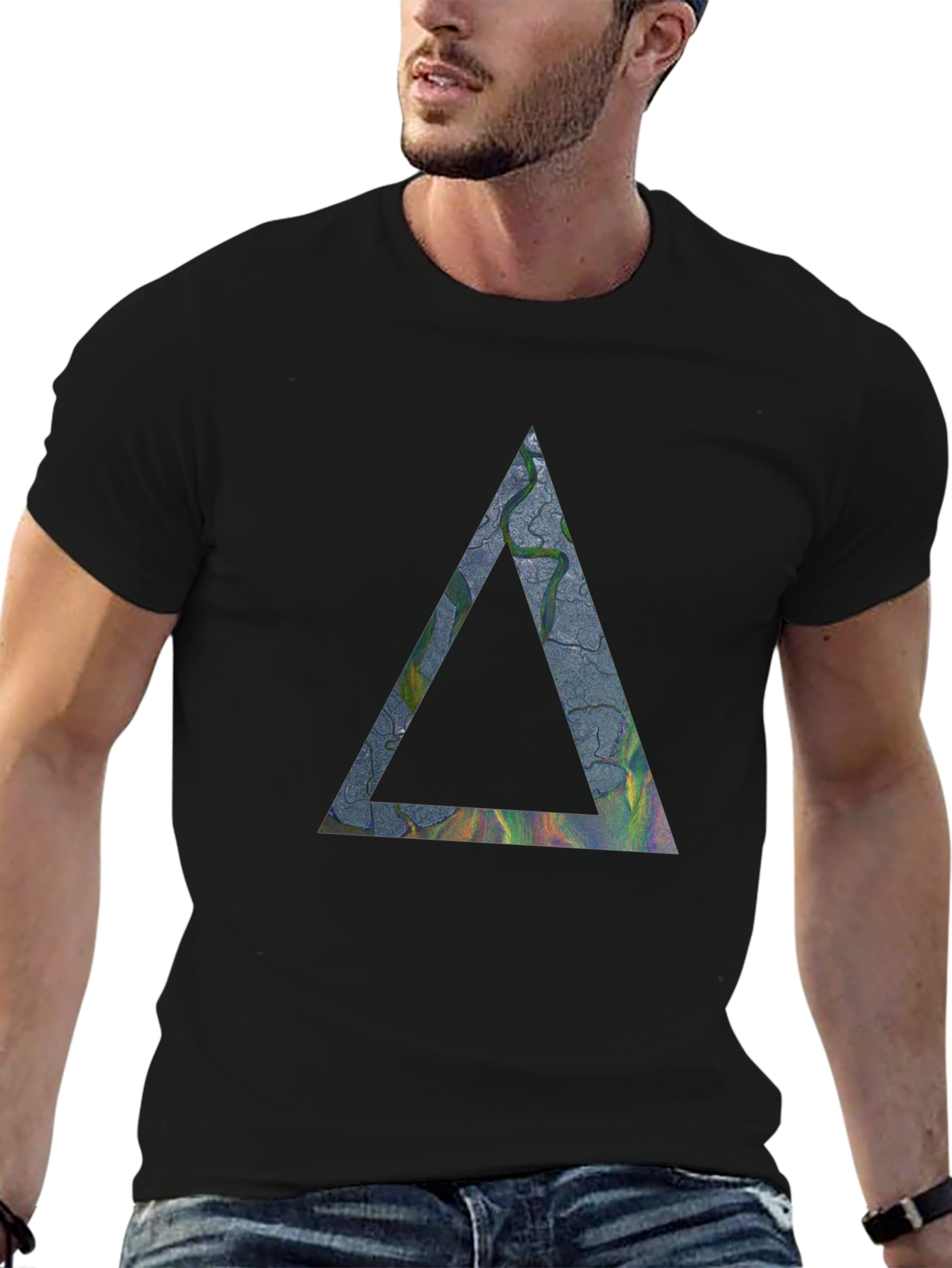Abstract Triangle Graphic T-Shirt