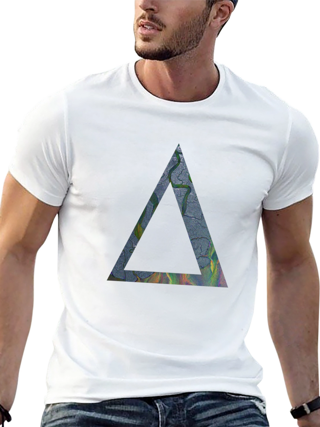 Abstract Triangle Graphic T-Shirt