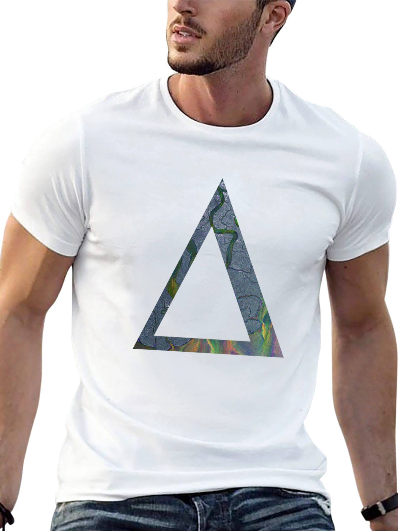 Abstract Triangle Graphic T-Shirt