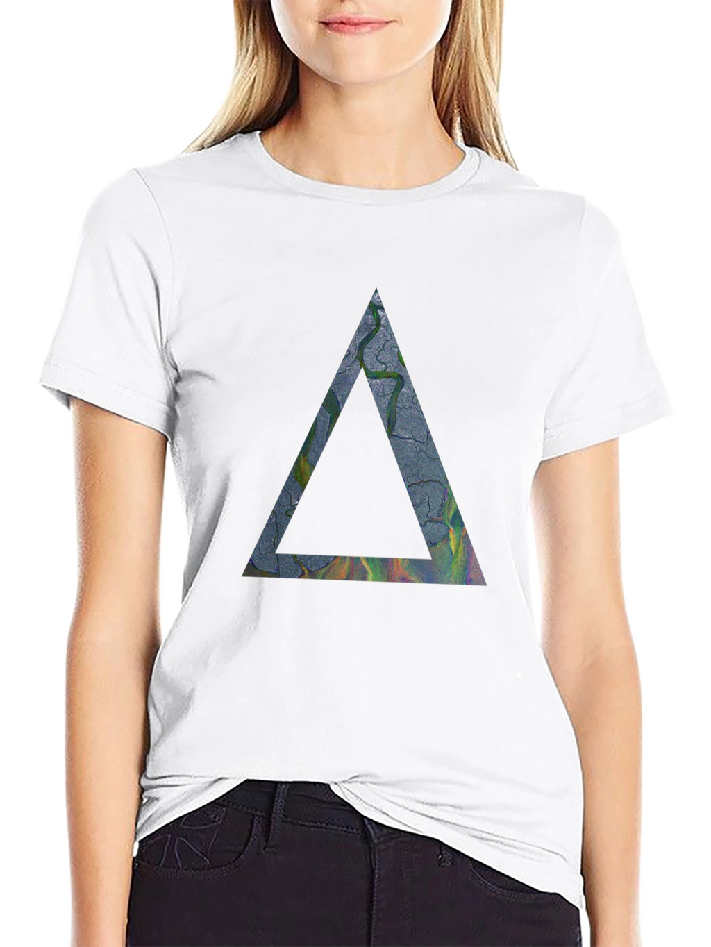 Abstract Triangle Graphic T-Shirt