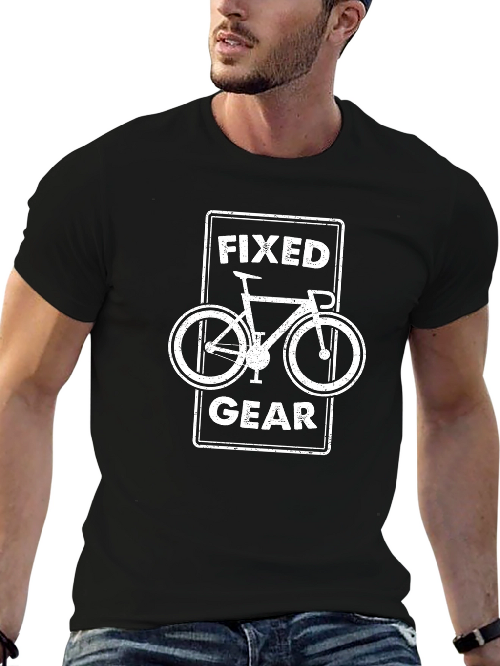 Fixed Gear Bicycle T-Shirt - Classic Bike Design