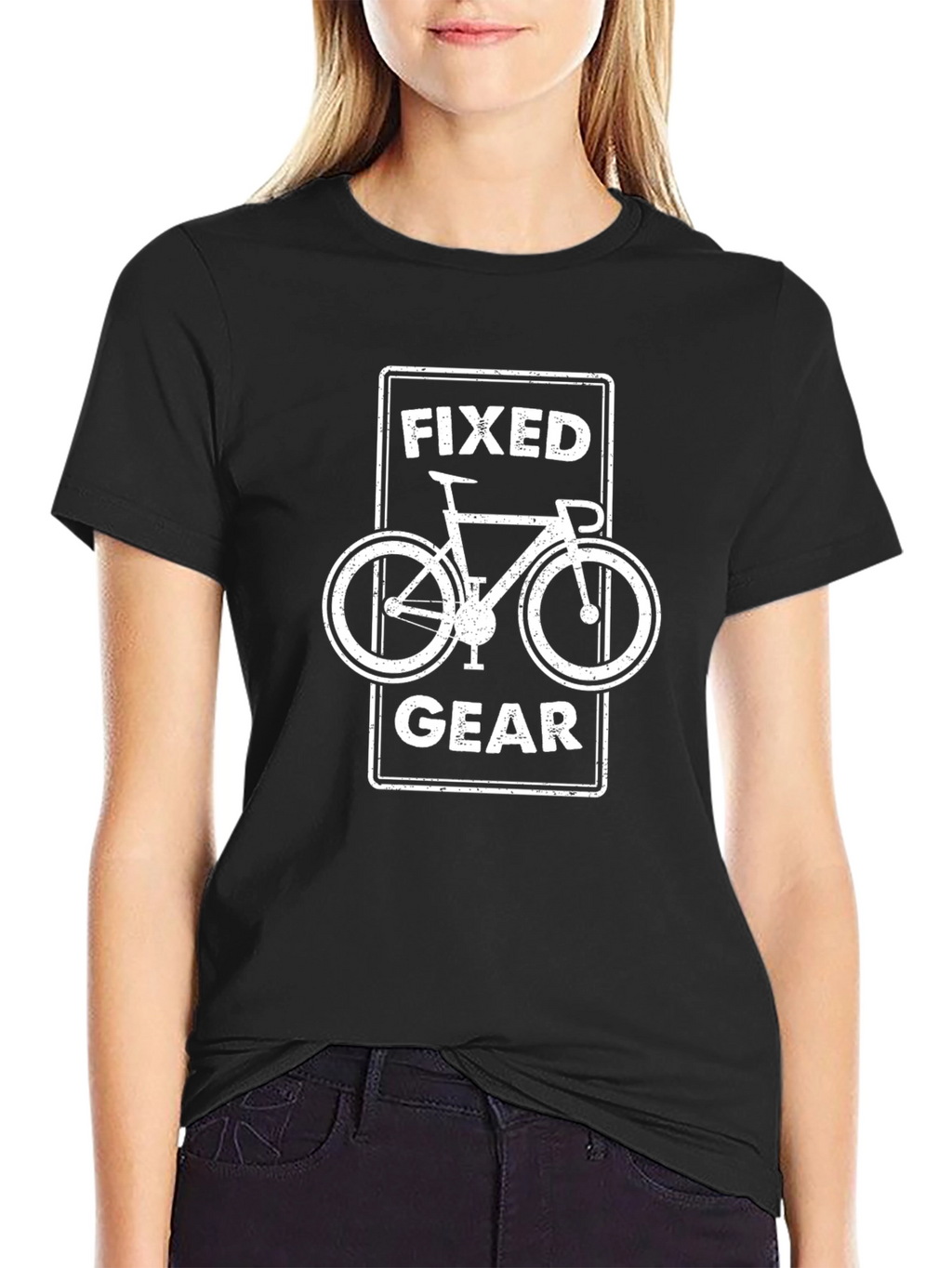 Fixed Gear Bicycle T-Shirt - Classic Bike Design