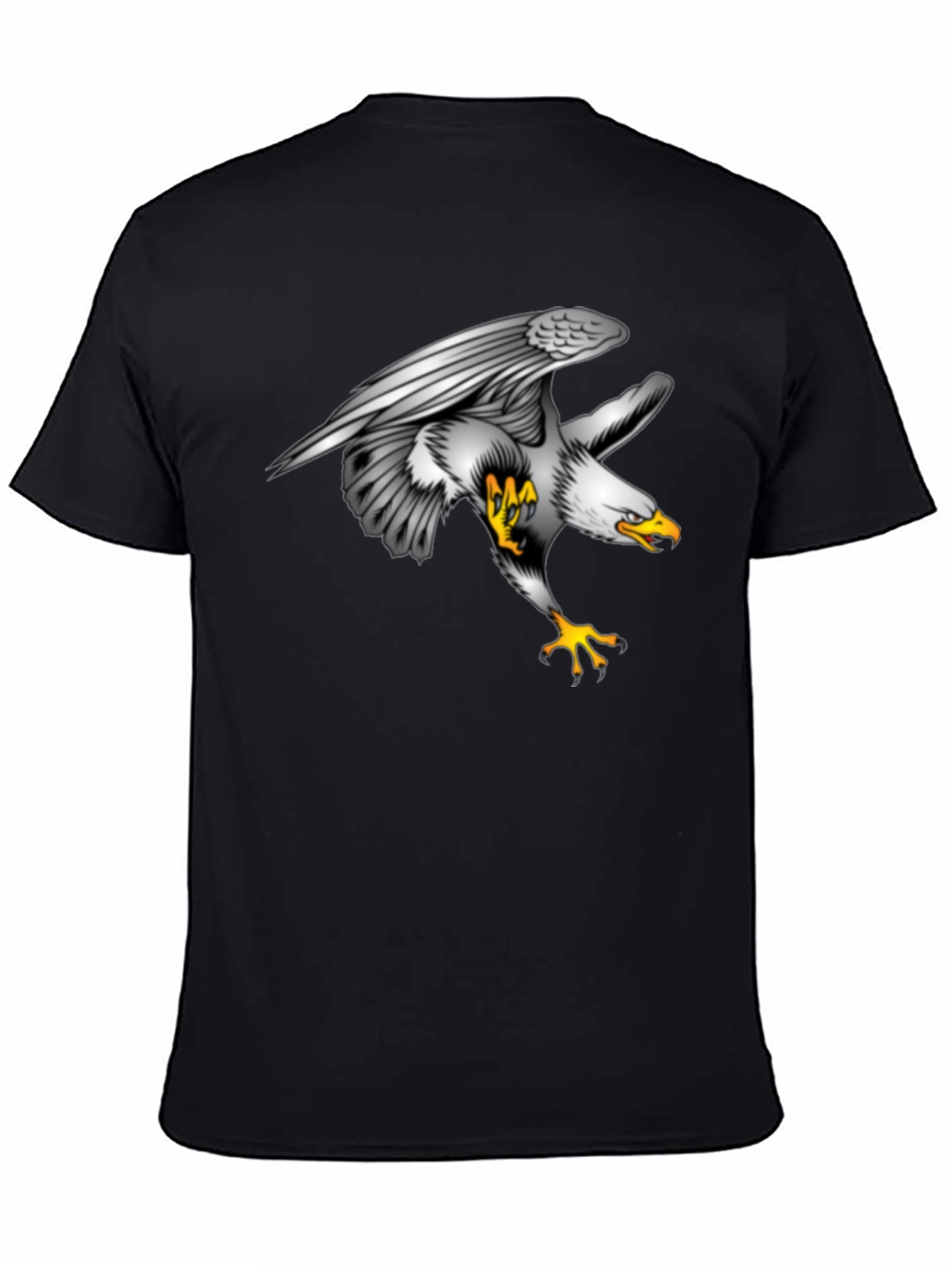 Eagle Graphic Print Black T-Shirt
