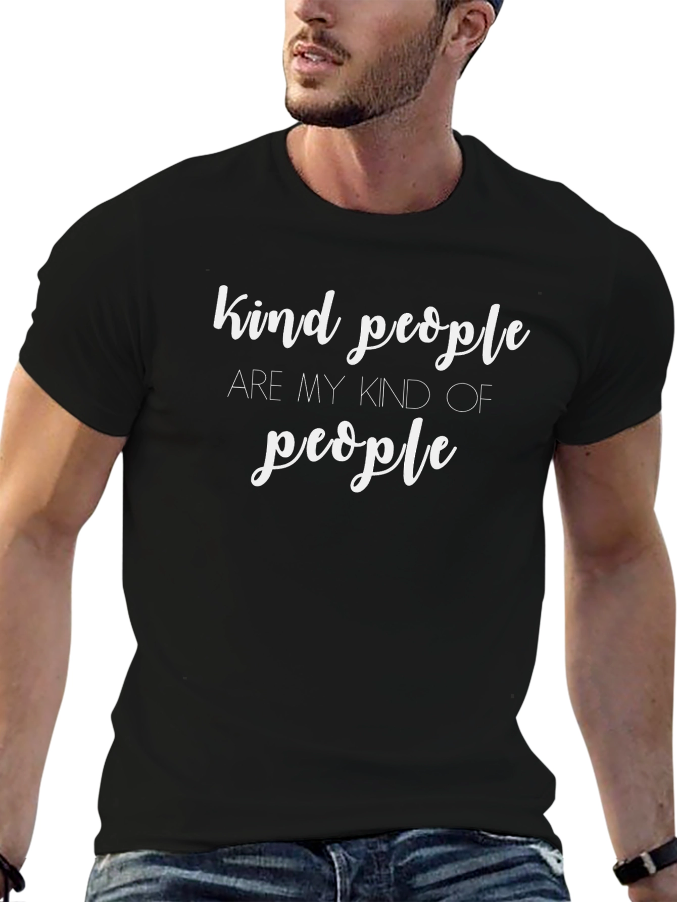 Kind People Graphic Tee - Stylish Crew Neck Shirt
