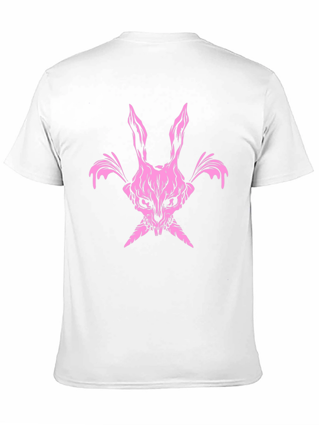Pink Skull Bunny T-Shirt - Dark Edgy Graphic Tee