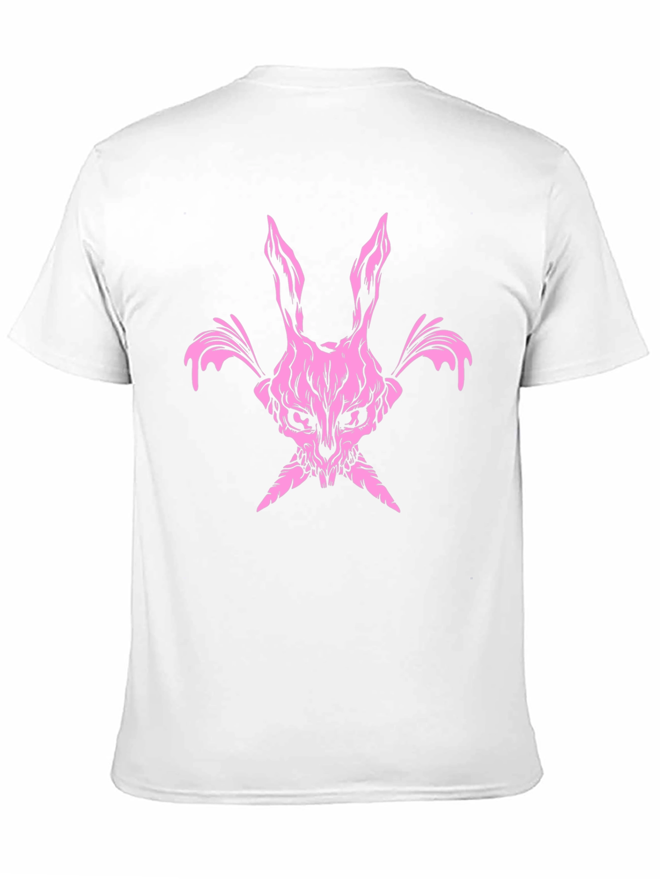 Pink Skull Bunny T-Shirt - Dark Edgy Graphic Tee