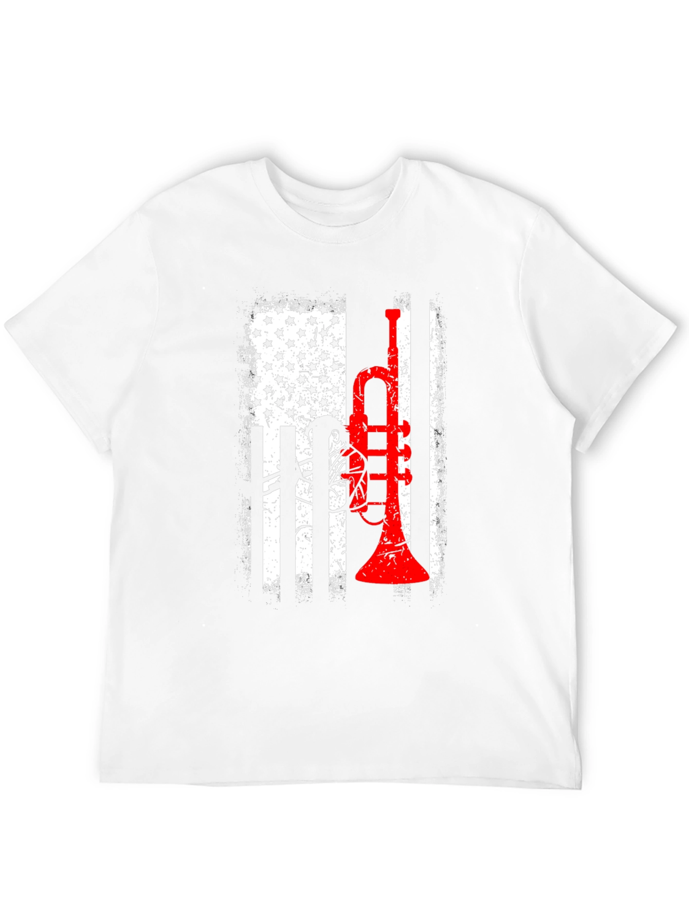 Trumpet USA Flag Graphic Tee