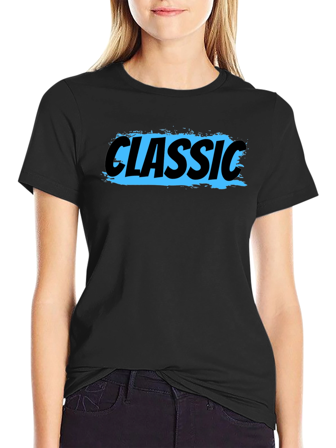 Classic Graphic Tee - Mens Black Cotton T-Shirt