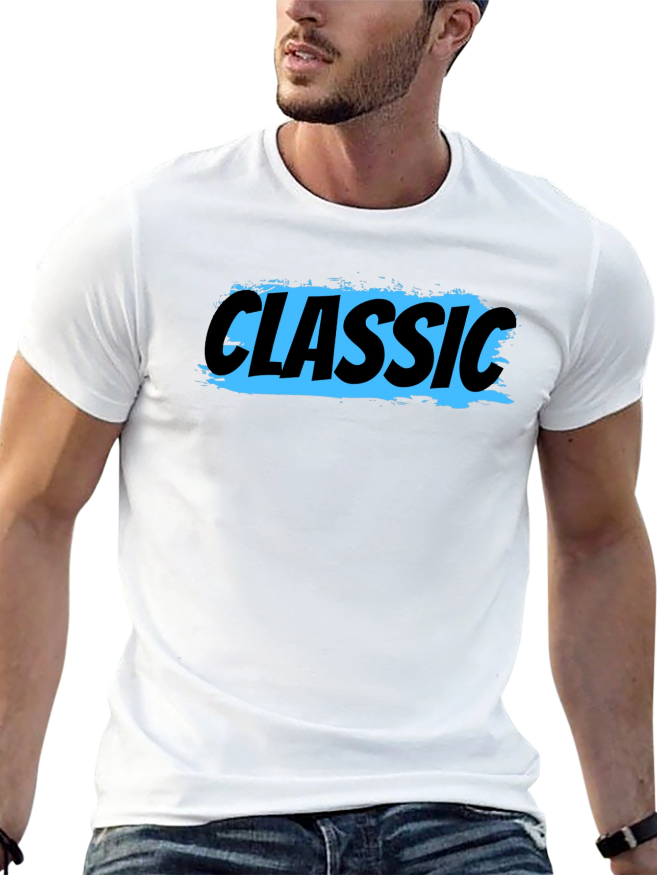 Classic Graphic Tee - Mens Black Cotton T-Shirt