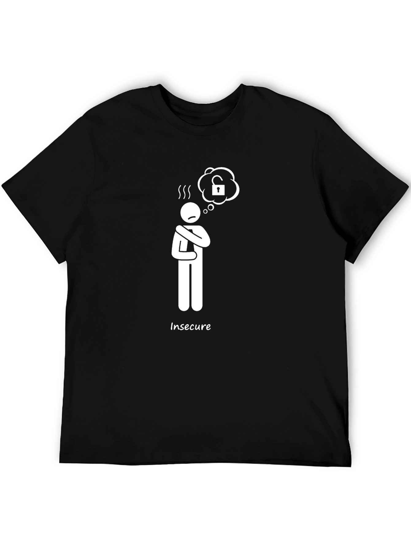 Insecure Stick Figure Graphic T-Shirt
