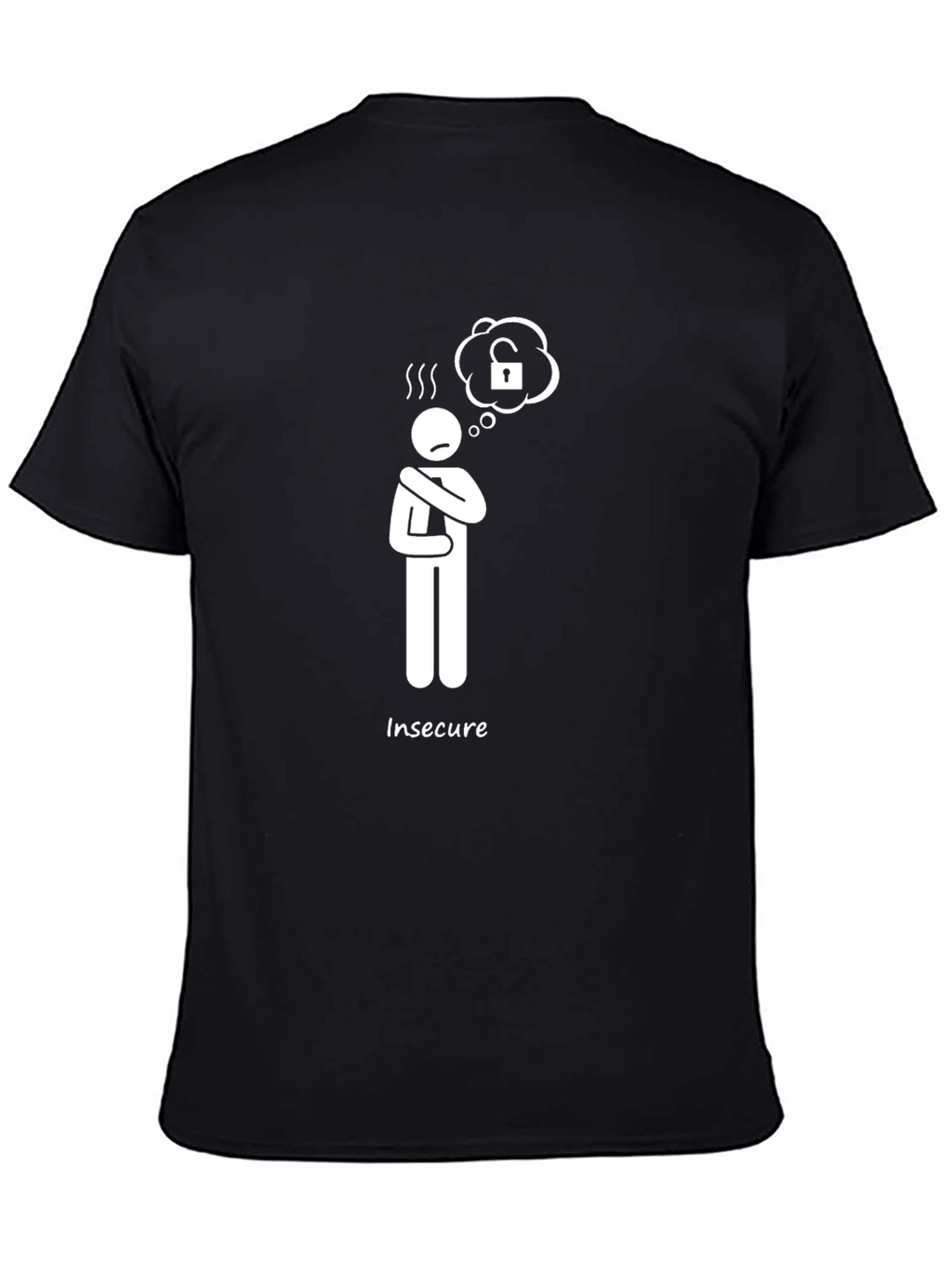 Insecure Stick Figure Graphic T-Shirt