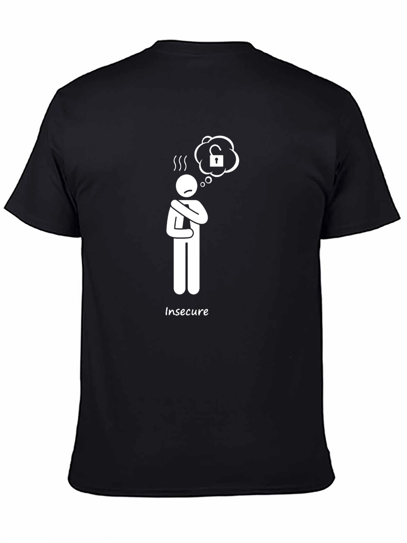Insecure Stick Figure Graphic T-Shirt