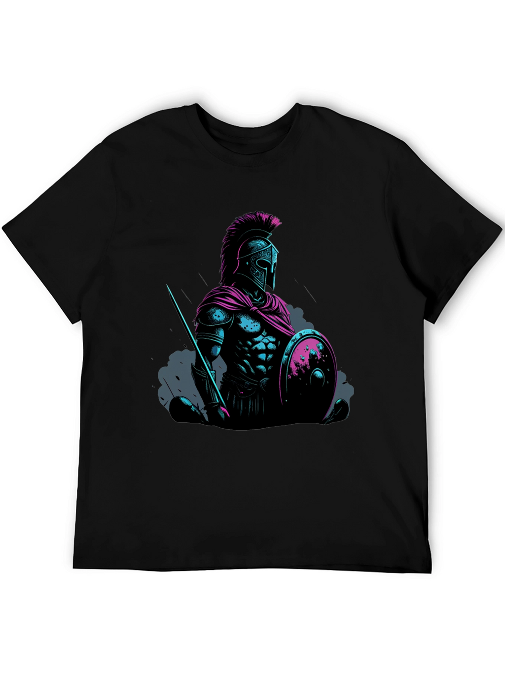 Spartan Warrior Graphic Tee - Black