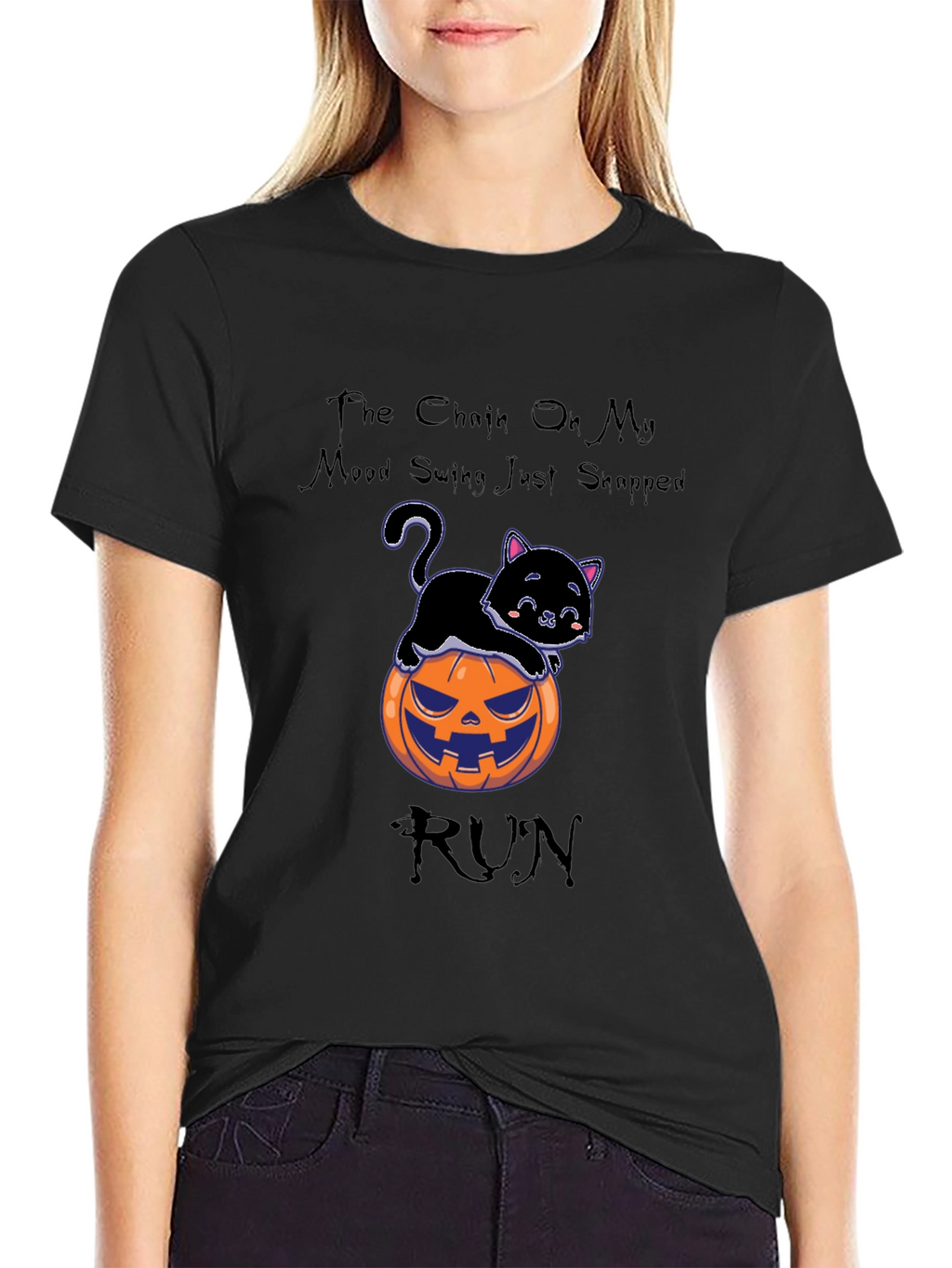 Mood Swing Black Cat Halloween T-Shirt