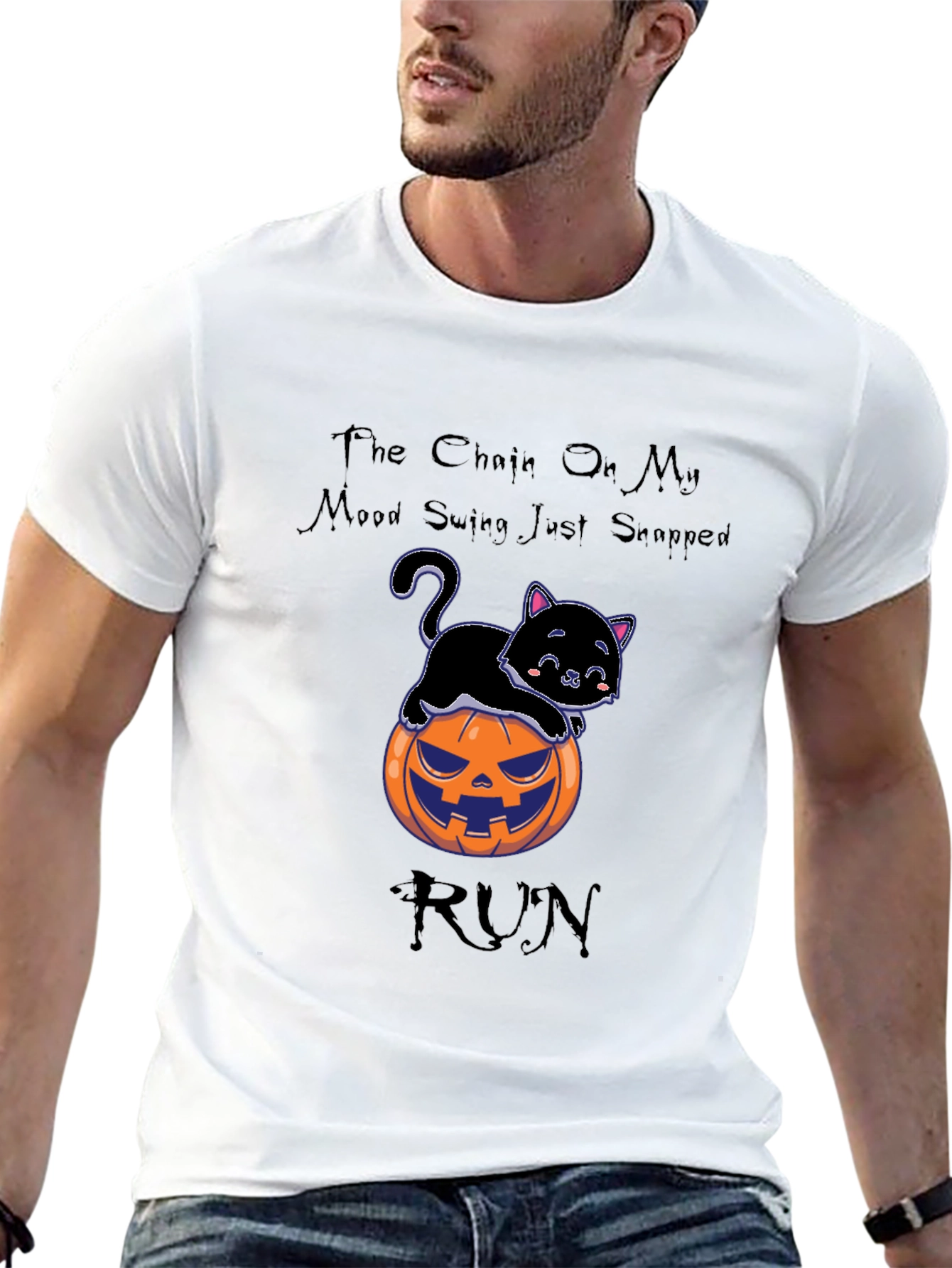 Mood Swing Black Cat Halloween T-Shirt