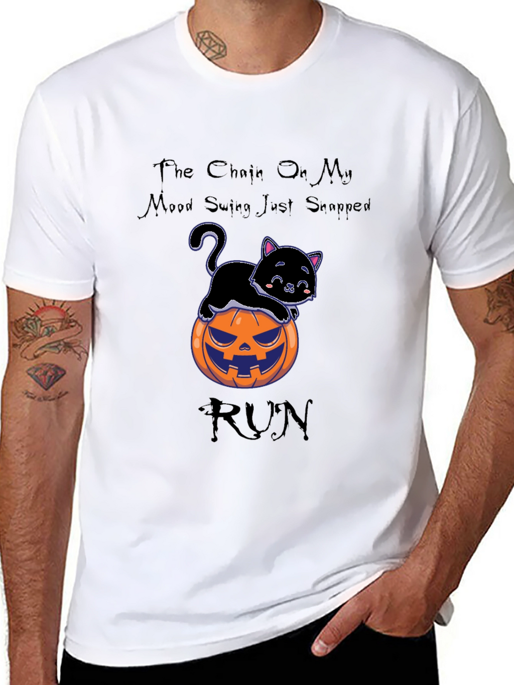 Mood Swing Black Cat Halloween T-Shirt