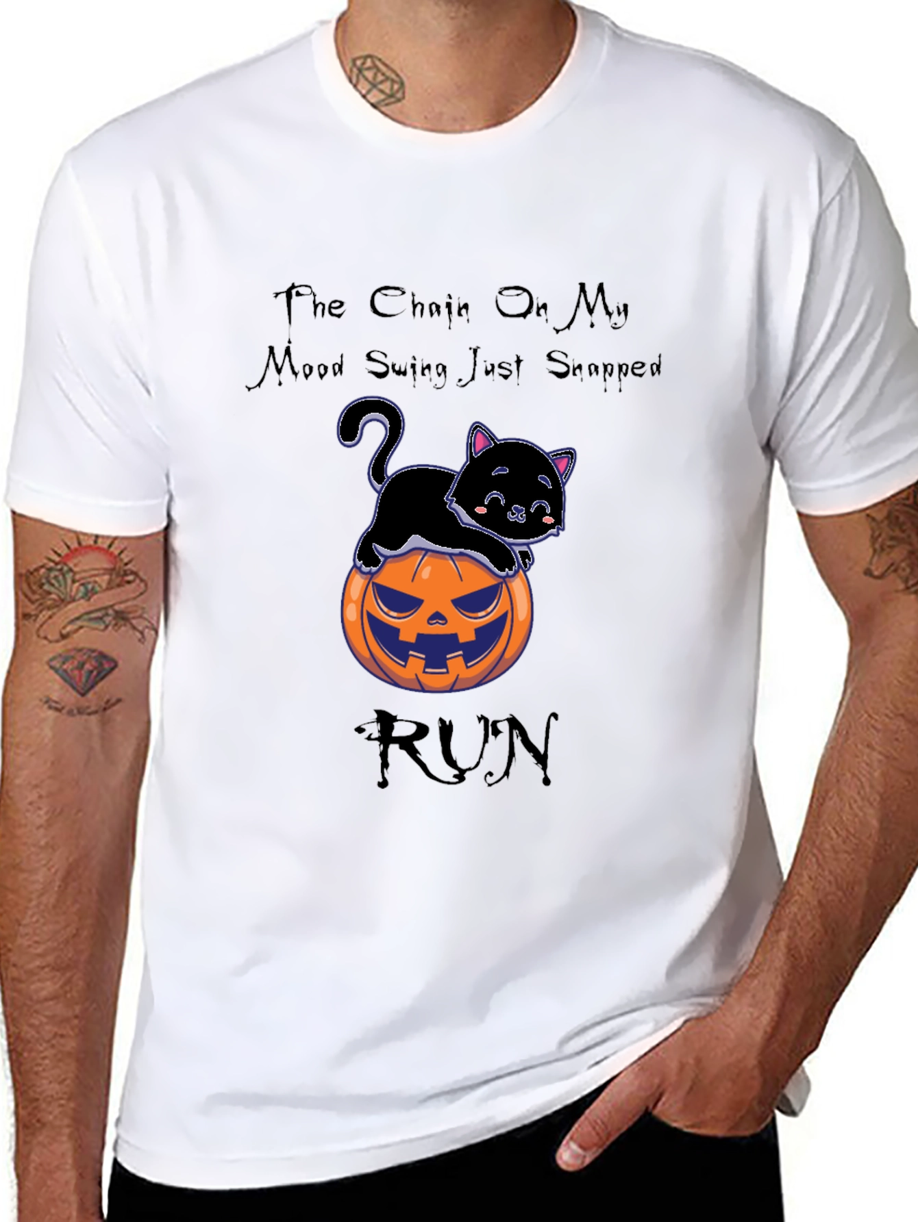 Mood Swing Black Cat Halloween T-Shirt
